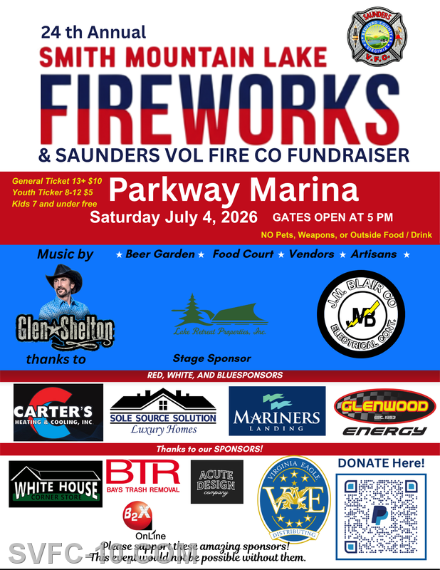 Saunders Fire Works at Parkway